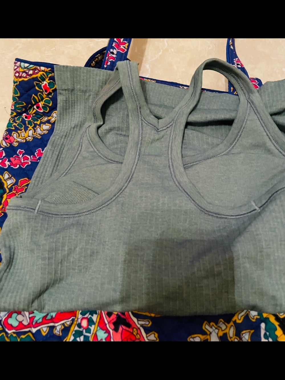 Lululemon Ribbed Racerback Tank Top - Sage Green - Picture 2 of 2